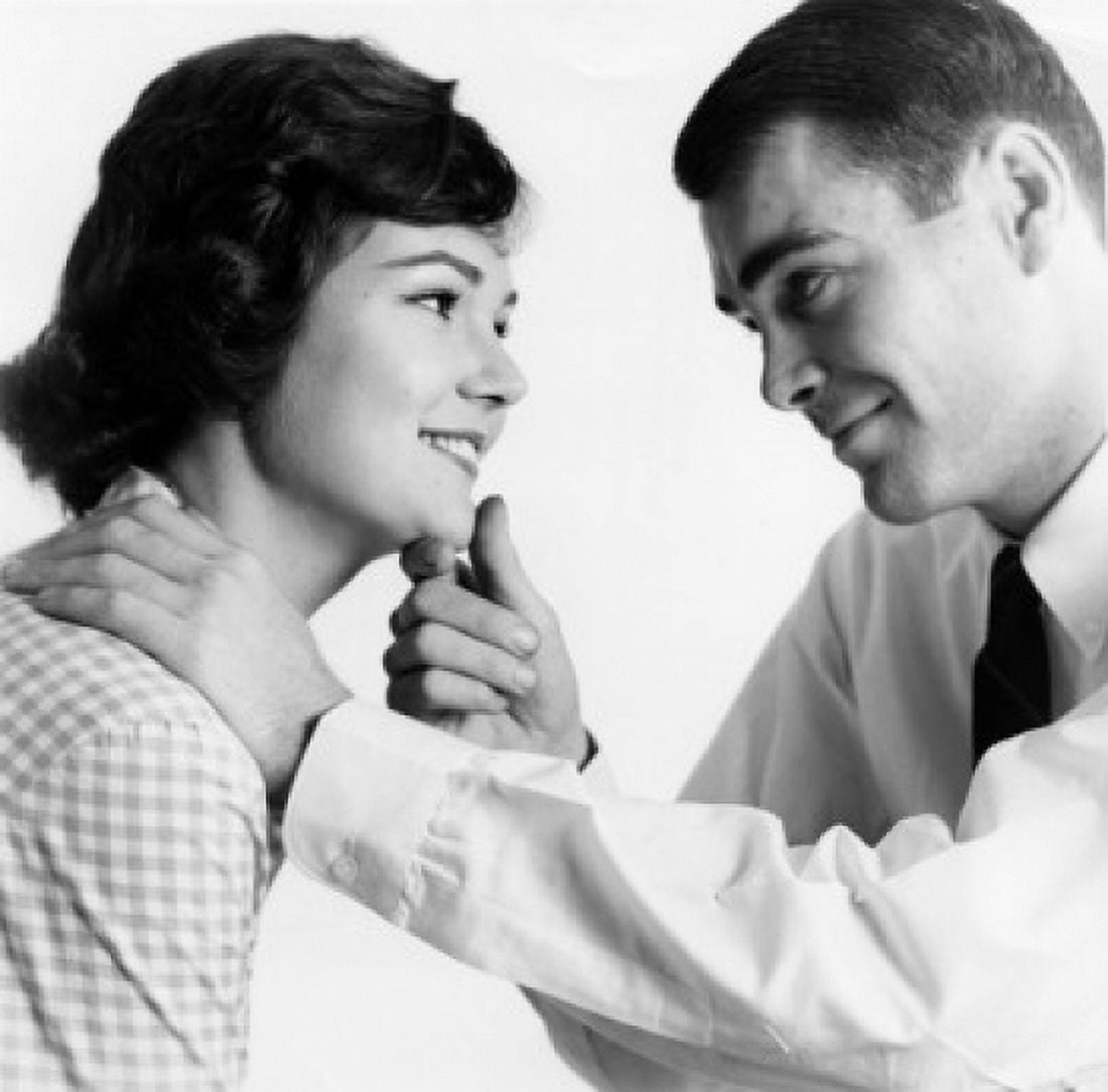 Side profile of a young couple looking at each other Canvas Art - (24 x 36)