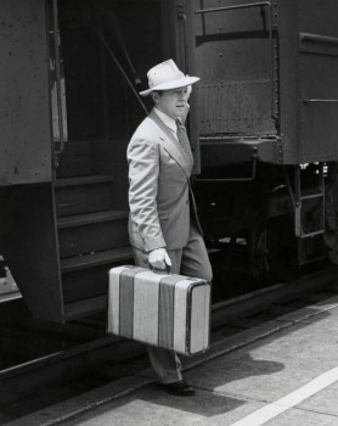Side profile of a young man carrying a briefcase Canvas Art - (18 x 24)