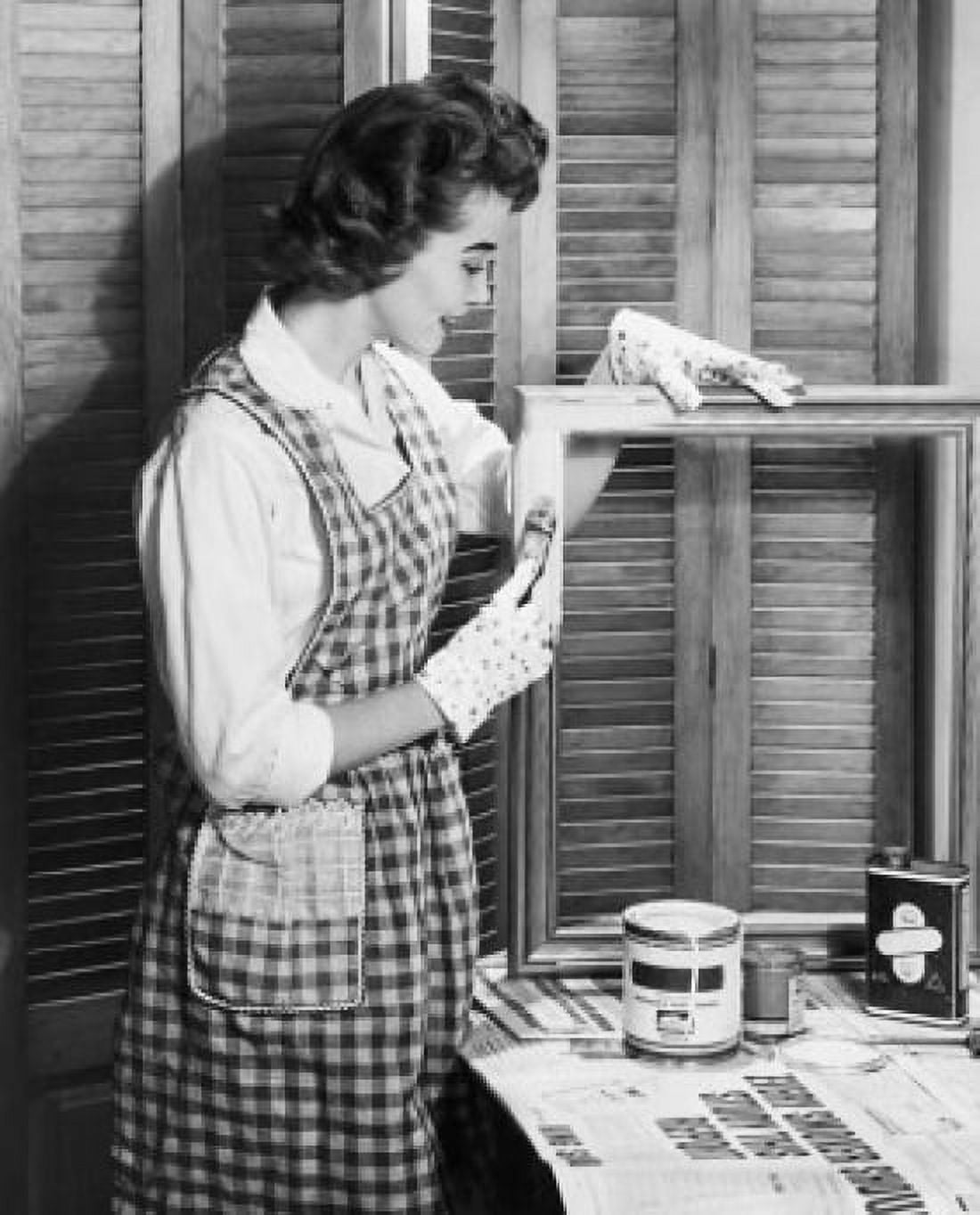 Side profile of a young woman painting a picture frame Canvas Art - (24 x 36)