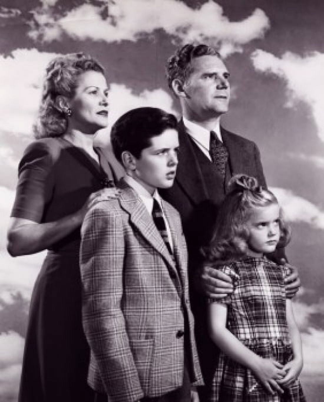 Side profile of parents standing with their children Canvas Art - (18 x 24)