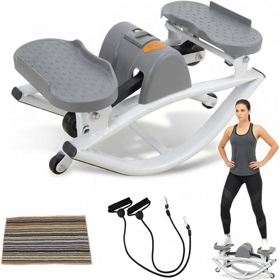 Side-to-Side Lateral Rocking Fitness Stepper with Digital Display Rock Stepper Machine for Exercise at Home Low-Impact Compact Side Stepper for Full Body Fitness