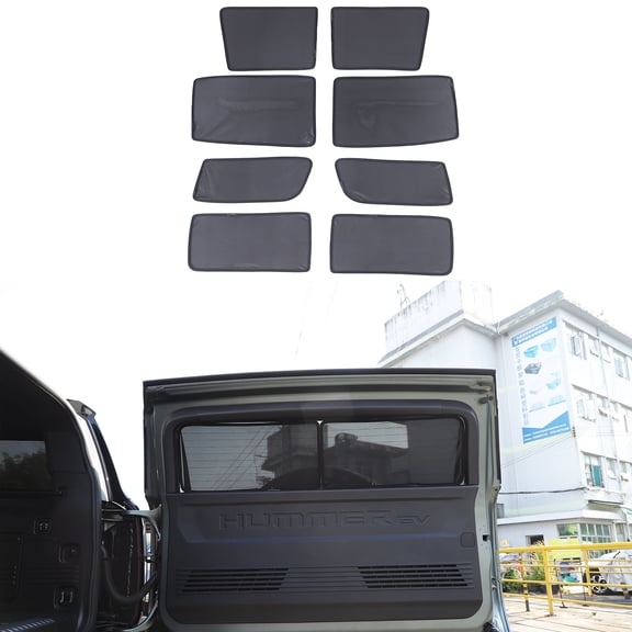 Side window screens for Hummer EV 2024 Accessories Window Screen Mosquito Net UV Blocker Sun Protector Glare HeatShield(Black)