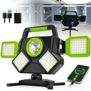 Waterproof Work Light Portable 5000LM Magnetic Work Lights with Stand Rechargeable, with 6 Modes, Led Light