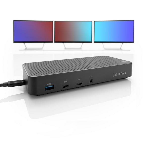 SideTrak 4K Docking Station | 13 Port High-Speed USB C Dock with 4K Resolution | Laptop Docking Station Dual Monitor / Triple Monitor | Compatible with Windows, Mac, Chrome