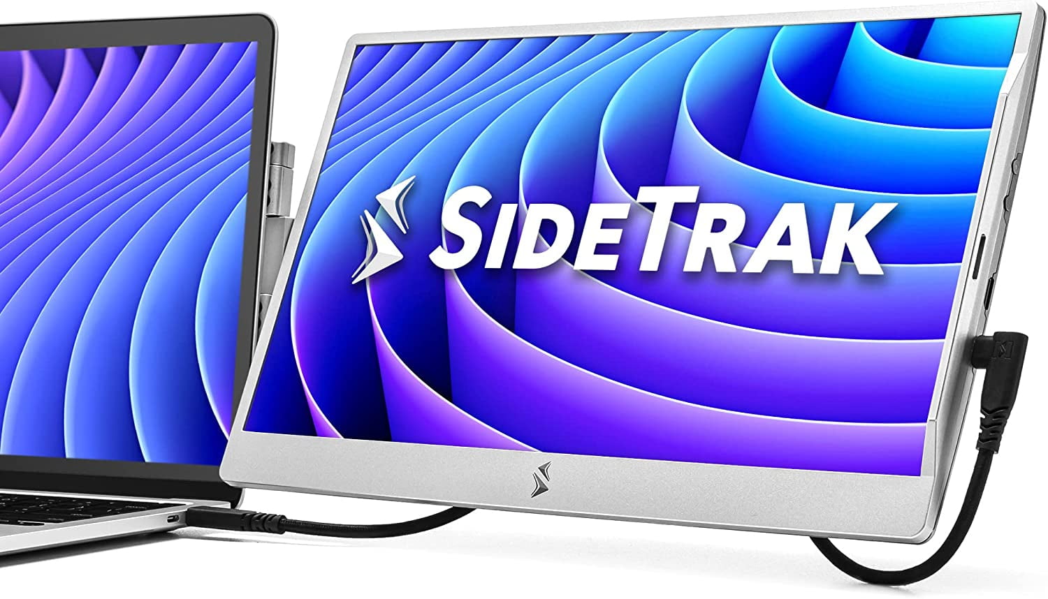 SideTrak Swivel 12.5” Patented Attachable Portable Monitor for Laptop | FHD  TFT Laptop Dual Screen | Mac, PC & Chrome Compatible | Fits All Laptops 