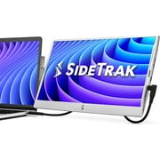 SideTrak Swivel 14 Attachable Portable Laptop Monitor FHD IPS USB Laptop Dual Screen with Kickstand | Mac, PC, Chrome Compatible | Fits All Laptop Sizes | USB-C or Mini HDMI Powered Silver