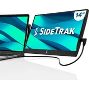 SideTrak Swivel 14 Attachable Portable Laptop Monitor FHD IPS USB Laptop Dual Screen with Kickstand | Mac, PC, Chrome Compatible | Fits All Laptop Sizes | USB-C or Mini HDMI Powered (Black)