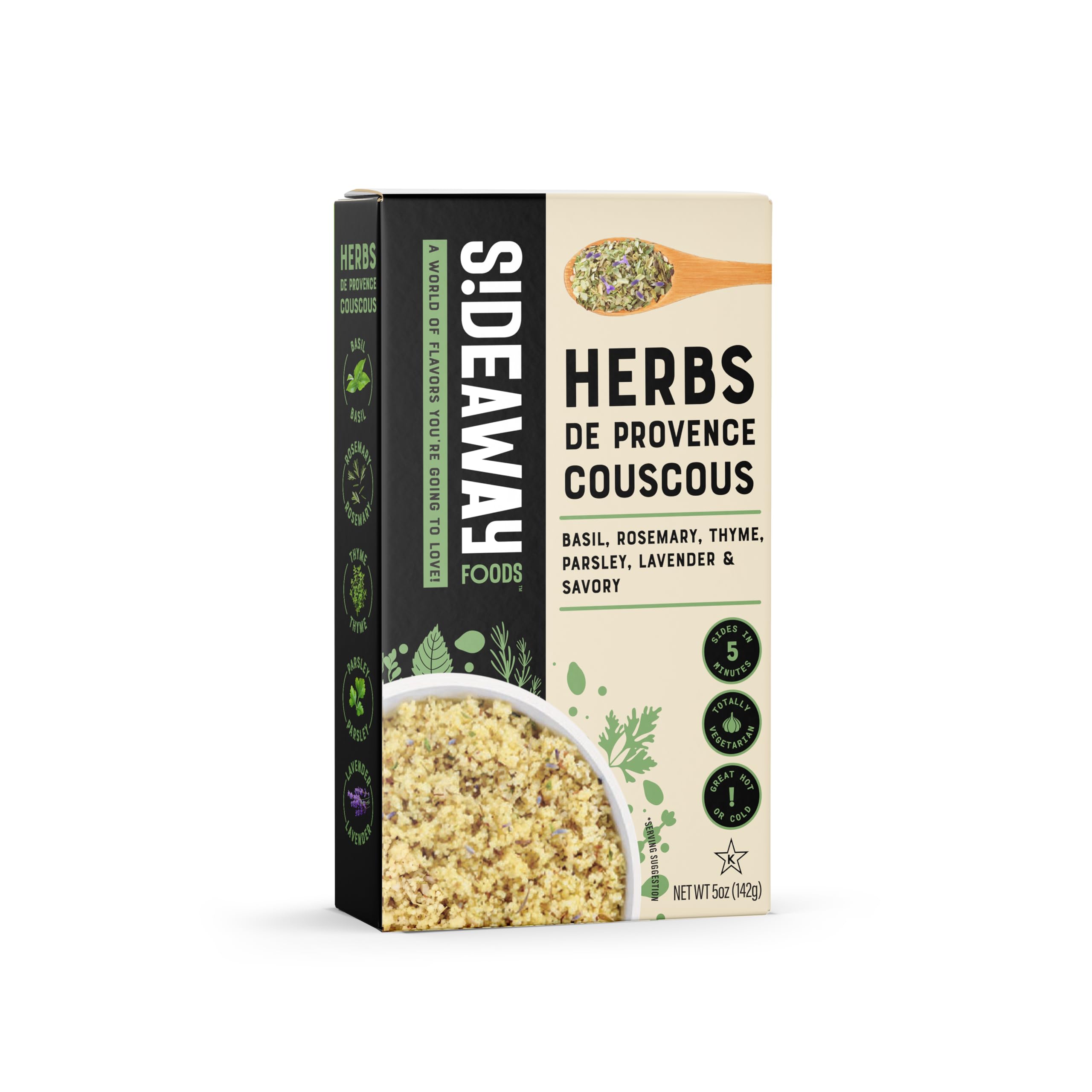 Sideaway Foods All Natural AIF4 Couscous, Herbs De Provence Seasoning