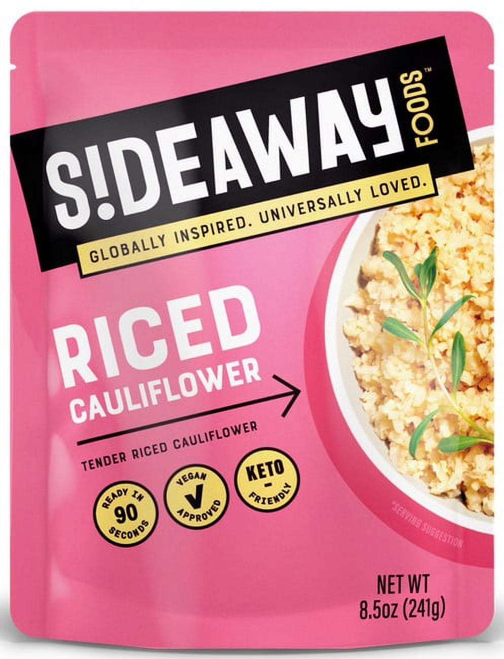 Sideaway Foods Riced Cauliflower Entree, 8.5 oz. Pouch