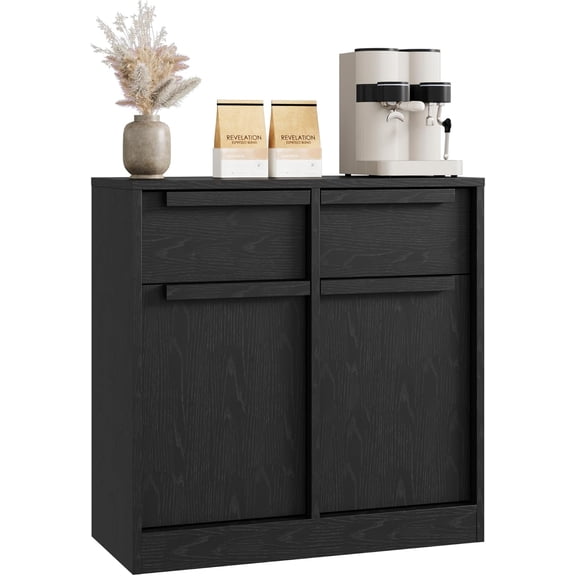 Sideboard Buffet Cabinet with 2 Drawers&2 Doors , 31.5" Large Coffee Cabinet with Storage, Modern Storage Buffet Table for Kitchen Dining Room, Living Room