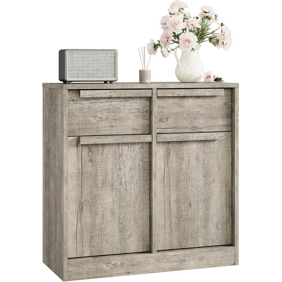 Sideboard Buffet Cabinet with 2 Drawers&2 Doors , 31.5" Large Coffee Cabinet with Storage, Modern Storage Buffet Table for Kitchen Dining Room, Living Room