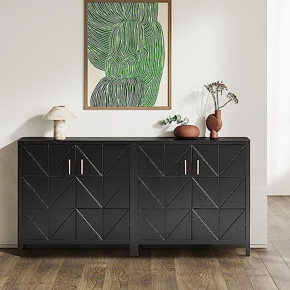 Sideboard Buffet Cabinet Black Sideboard Cabinet with 2 Doors Console ...