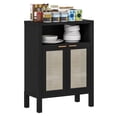 thumbnail image 1 of Sideboard Buffet Cabinet, Modern Accent Cabinet with Storage, Distressed Black, 1 of 9