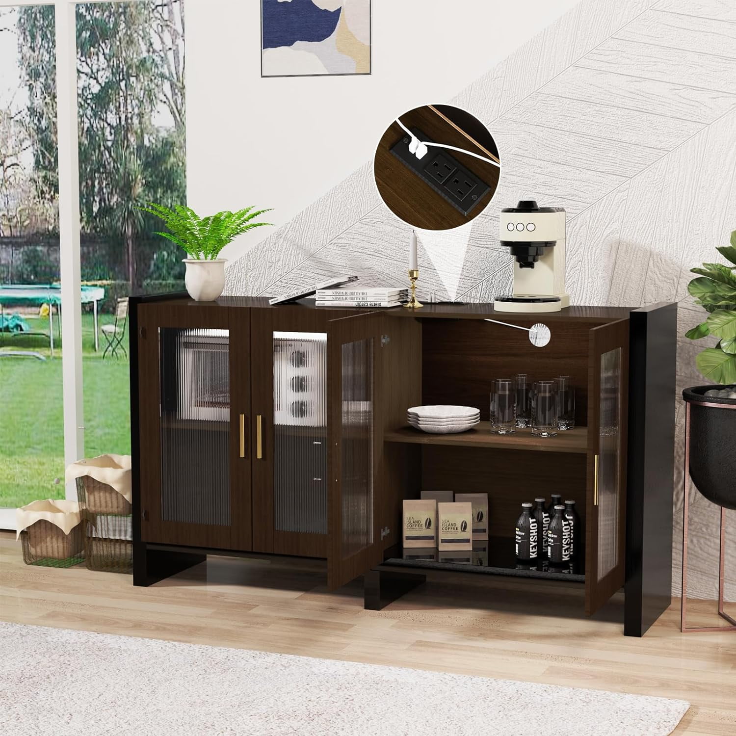Sideboard Buffet Modern Kitchen Storage Credenza