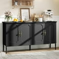 thumbnail image 1 of Sideboard Buffet Cabinet with Storage,59" Accent Credenza with Doors & Adjustable Shelves,Wood Coffee Bar Console Table for Living Room,Dining Room,Kitchen Hallway, 1 of 9