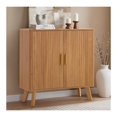 thumbnail image 1 of Sideboard Buffet Cabinet with Storage, Fluted Accent Cabinet with Adjustable Shelf, Coffee Bar, Wood Console Credenza for Living Room, Entryway or Kitchen, 1 of 7