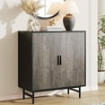 thumbnail image 1 of Sideboard Buffet Cabinet with Storage, Kitchen Storage Cabinet with Adjustable Shelf, 2-Door TV Console Table Accent Cabinet for Living Dining Room, Entryway, Hallway, Credenza, Coffee Liquor Bar, 1 of 6