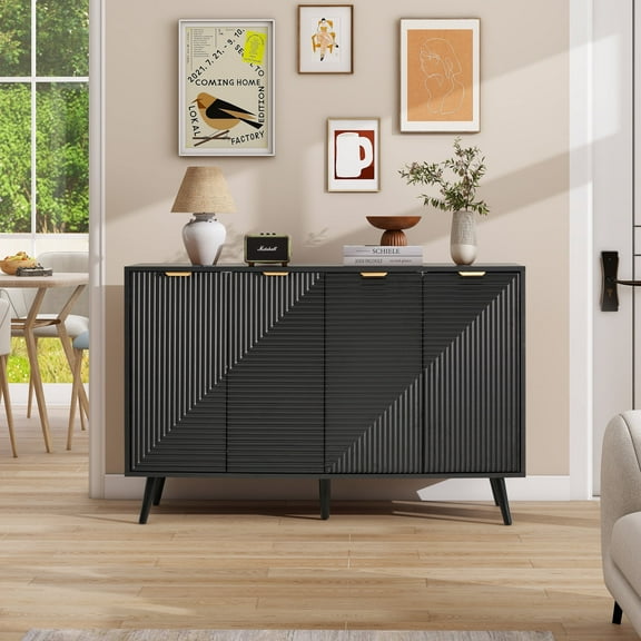Sideboard Buffet Cabinet with Storage, Sideboard Cabinet, Modern Design, Multi-Functional Storage, Ideal for Living Room or Dining Room or Kitchen, 30.51'' H X 47.24'' W X 13.78'' D