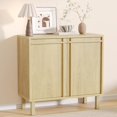 Small Buffet Line Sideboard Buffet Cabinet with Storage, Small Entryway Credenza | Modern ...