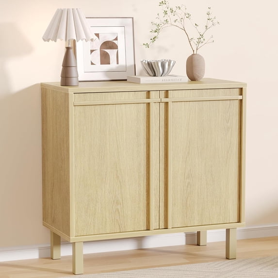 Small Buffet Line Sideboard Buffet Cabinet with Storage, Small Entryway Credenza | Modern ...