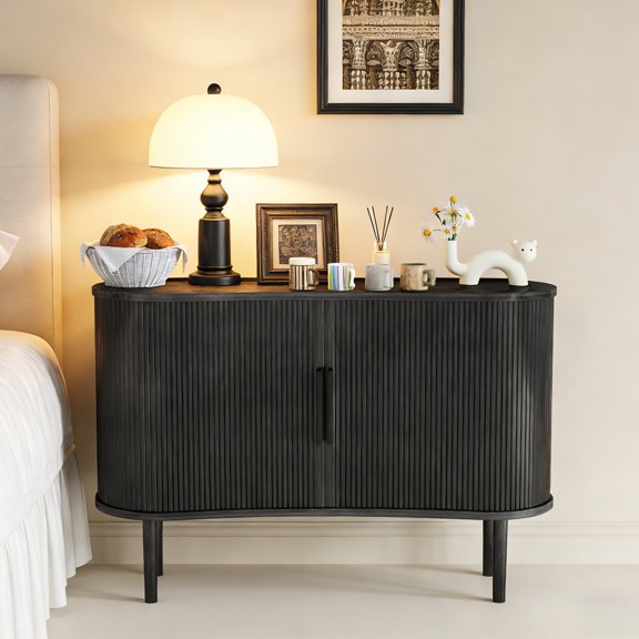 Sideboard Buffet Cabinet with Storage, 55" Modern Storage Cabinet with Doors and Shelf, Coffee Bar Cabinet Console Table for Kitchen, Entryway