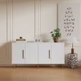 thumbnail image 1 of Sideboard Buffet Cabinet with Storage Space 4 Doors Handle, Modern Storage Cabinets Kitchen Buffet Storage Chest, 1 of 8