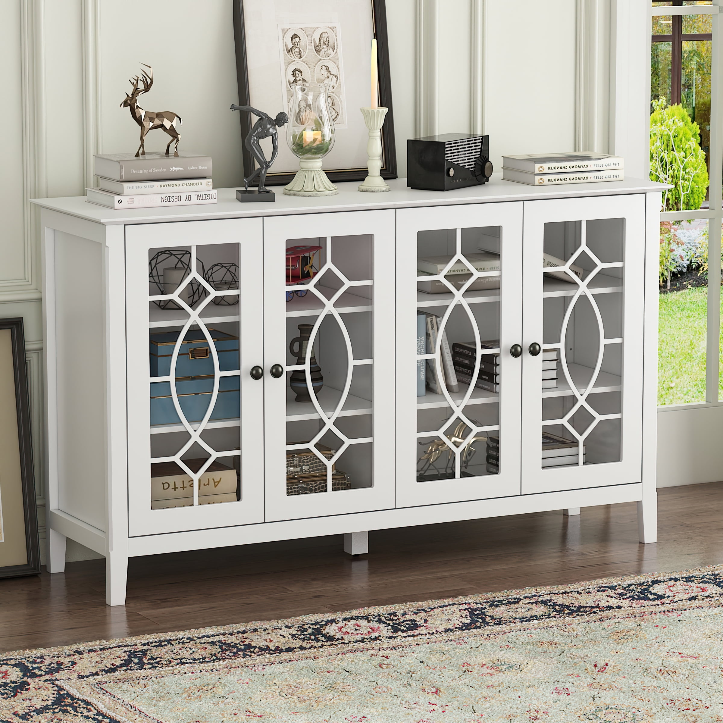 White glass sideboard online