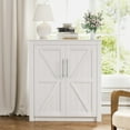 thumbnail image 1 of DEGlunavia Sideboard Buffet Cabinet with 2 Doors, 31.5"W Wood Kitchen Storage And Adjustable Shelve, 31.5"x15.8"x34", White, 1 of 6