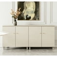 thumbnail image 1 of Sideboard Buffet Server Cabinets with Doors, 70.8" Kitchen Wood Coffee Bar Table, 2 -In-1 Storage Cabinets with 6 Compartments for Dining Room, Living Room, Entryway, Beige Faux Linen Textured Finish, 1 of 6
