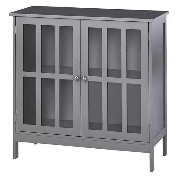 Sideboard Buffet, Storage Cabinet with 2 Doors, Credenza for Multifunction in Kitchen, Console, Living Room, Gray