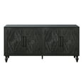 thumbnail image 1 of Sideboard Buffet, Wood Floor Cabinet With Carved Flower Door, Metal Handle, Freestanding Sideboard, Entryway Storage Unit Console Table, 1 of 8