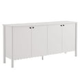 thumbnail image 1 of Sideboard Console Table Entry Display Cabinet, White, Wood, Living Dining Room Kitchen Cafe Bistro Hospitality Restaurant, Modern Contemporary, HB37712, 1 of 10