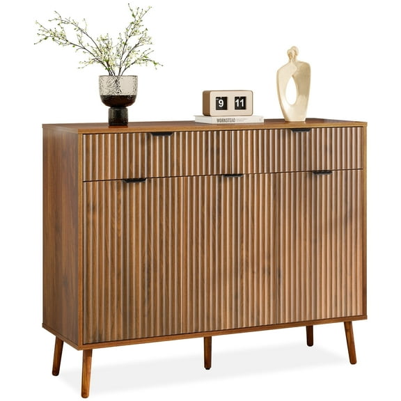 Sideboard and Buffets Cabinet, Modern Buffet Table, Kitchen Sideboard Cabinet, Dining Storage Credenza, 43.3 x 15.8 x 34.7 in