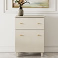 thumbnail image 1 of Sideboard with Drawer and Door for Living Room Kitchen, Beige Side Organizer Floor Cabinet with Adjustable Shelf, 32.4" H, 1 Pack, 1 of 7