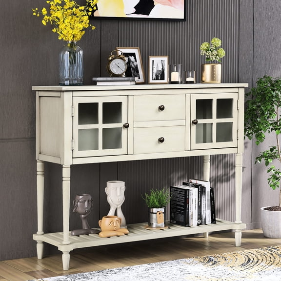 Sideboard with Tempered Glass and Stable Legs for Reliable Home Storage