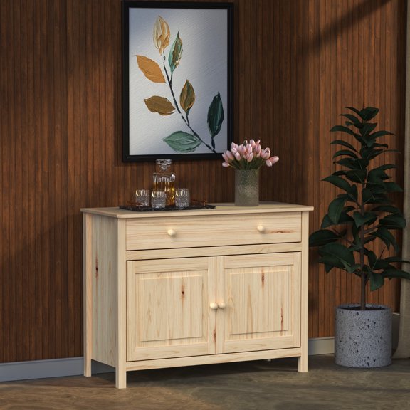 From the Tree Furniture Modern Solid Wood Buffet Cabinet with Storage for Dining Room