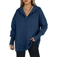 thumbnail image 1 of Sidefeel Oversized Hoodies with Pockets for Women Casual Pullover Tops Classic Comfy Hoodies Sweatshirt Blue XXL, 1 of 9