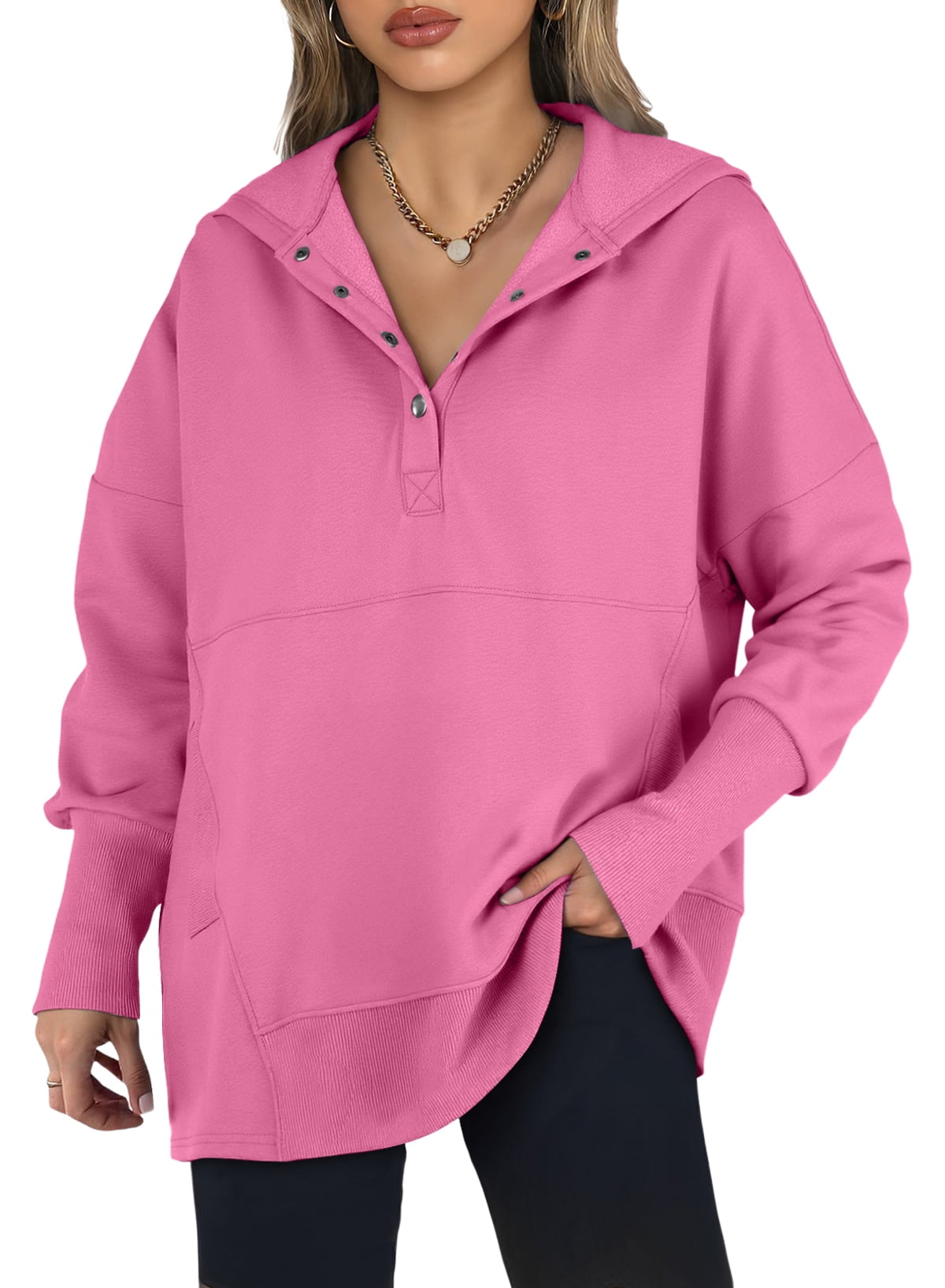 Amazon.com: Ladies Lace-Up Cross V-Neck Drawstring Hoodie