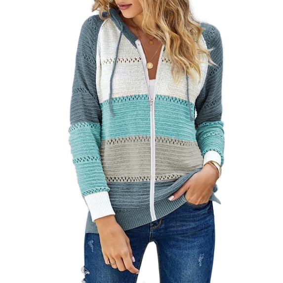 Sidefeel Women's Casual Hoodie Long Sleeve Sweatshirts Plus Size Knitted Pullover Top Blouses 2XL 18-20