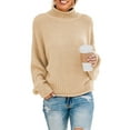 thumbnail image 1 of Sidefeel Women's Turtleneck Sweaters Long Sleeve Sweater Jumpers Relaxed Fit Chunky Pullovers S 4-6, 1 of 9