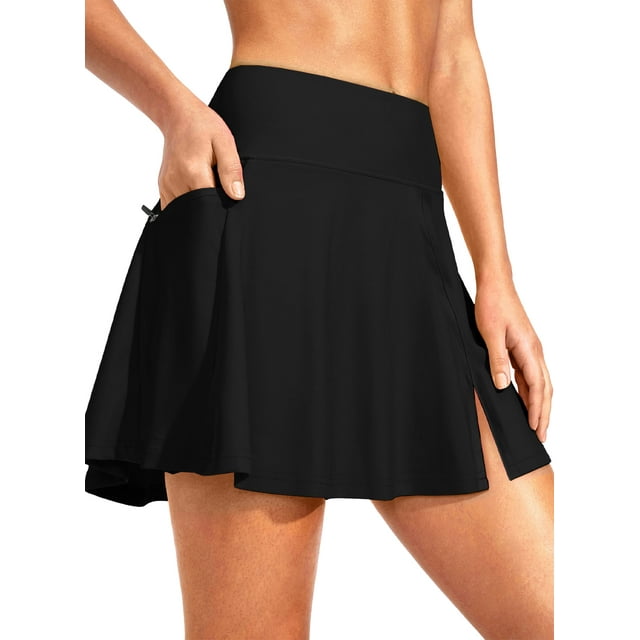 Sidefeel Womens Swim Skirt High Waist Tummy Control Bikini Bottoms with