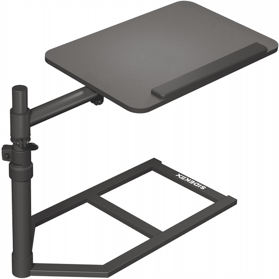 Sidekiix 20" x 13" Overbed Table with Under Mattress Support, Adjustable Tray