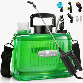 SideKing Battery Powered Sprayer, Upgraded 1.35 Gallon Electric Garden Sprayer with Battery Indicator, 23.6" Telescopic Wand, 3 Mist Nozzles, Shoulder Type Weed Sprayer for Yard, Lawn and Garden