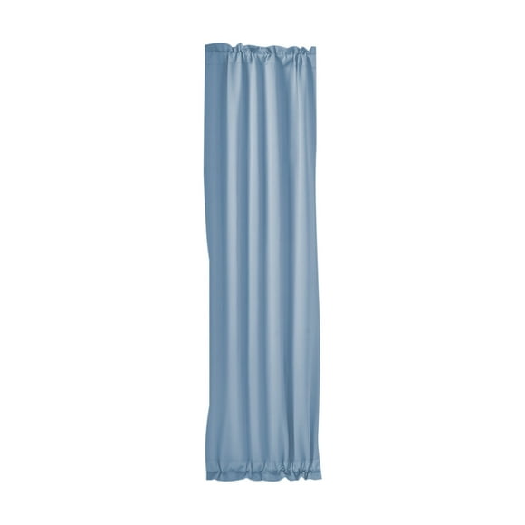 Sidelight Door Curtain - Blackout Patio Panel Top and Bottom Rod Pocket French Door Curtain for Privacy Bonus Tiebacks, Single Piece