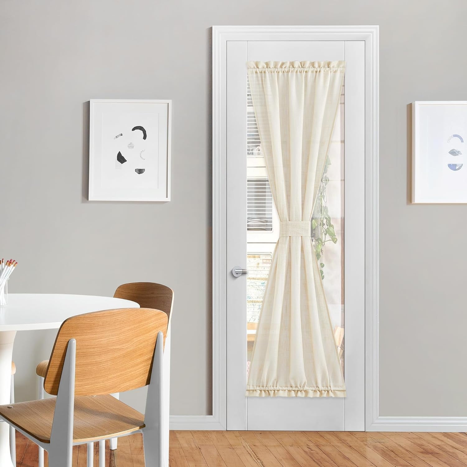 Sidelight French Door Panel, Linen Textured Look Translucent Privacy