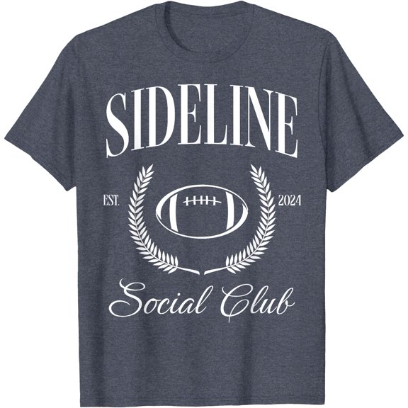 Sideline Football Mom Social Club Funny T-Shirt, Unisex T-Shirt