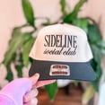 thumbnail image 1 of Sideline Social Club Hat, Embroidered Baseball Cap , Custom Embroidered Hat Snap back, Women's Canvas Trucker Hat, Personalized New Mom Gift, 1 of 5