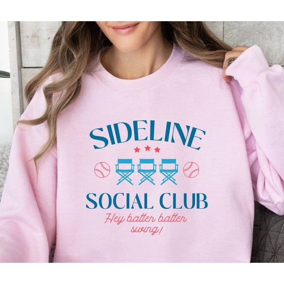 Sideline Social Club Shirt, Baseball Mom Shirt, Mom Baseball Shirt, Softball Mom Shirt, Game Day Shirt, Mother's Day Shirt All Size S-5Xl
