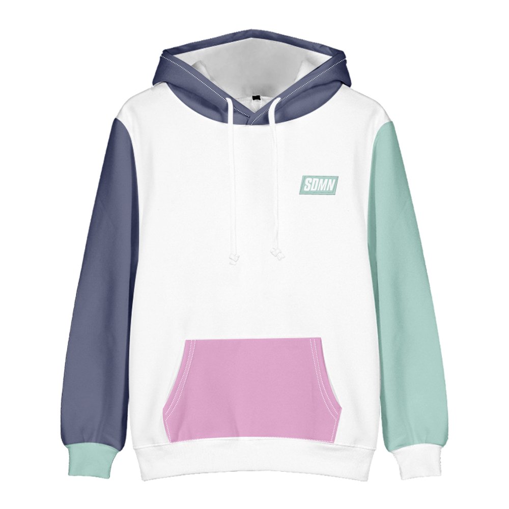Sidemen XIX Hoodie SDMN Colour Block Merch Mint Berry Pastel Colour Block  Long Sleeve Sweatshirt Unisex Casual Pullover - Walmart.com