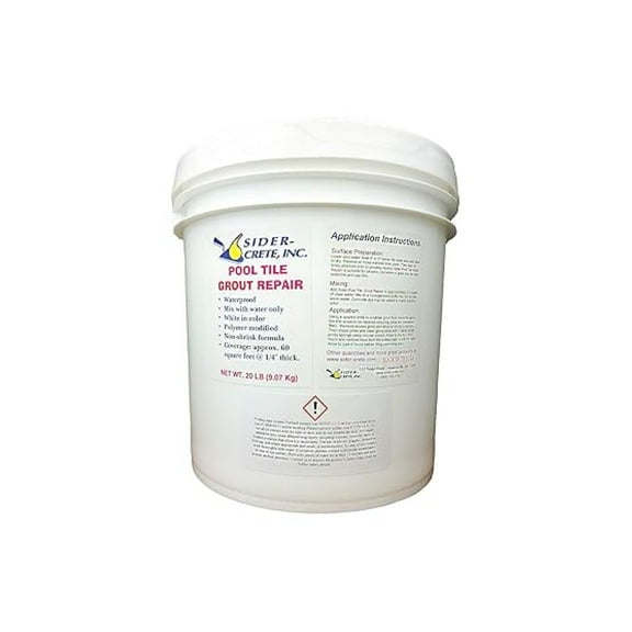 Sider Pool Tile Grout Repair - 20 lb - White